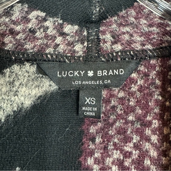 Lucky Brand waterfall front chevron size XS long sleeve cardigan‎ - Picture 7 of 11
